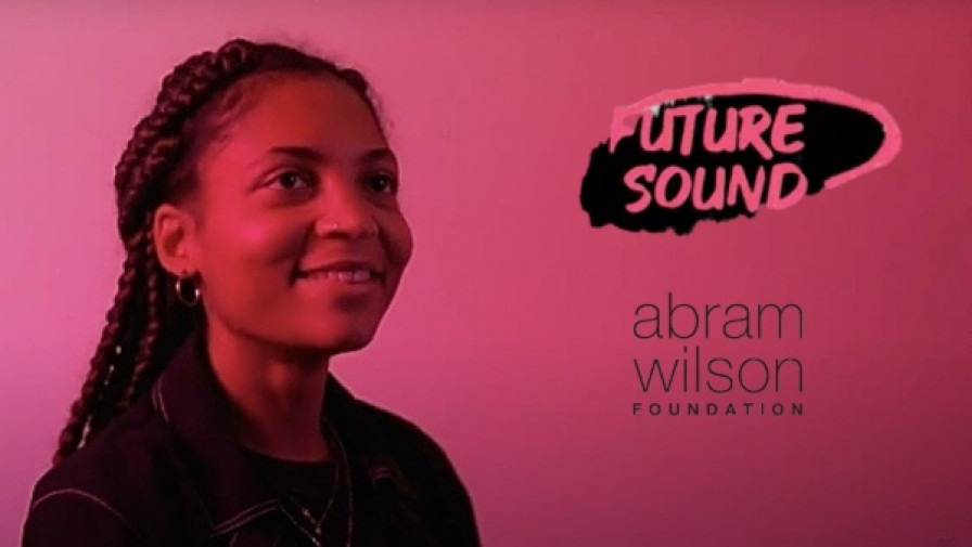 Image of musician Sans Soucis + Future Sound and Abram Wilson Foundation logos