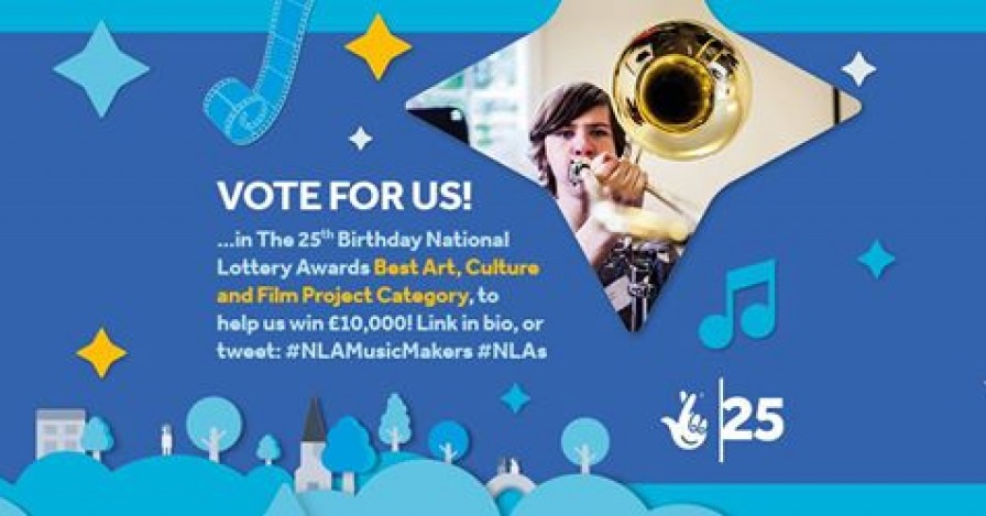 OHMI is in the finals of The 25th Birthday National Lottery Awards and we win £10,000 for our OHMI Music Makers Project. 