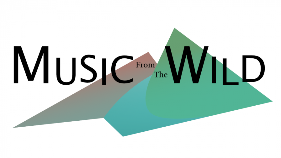 Music from the wild with abstract mountain landscape behind