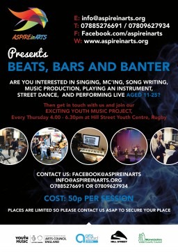 Beats Bars and Banter Youth Music Workshops in Rugby
