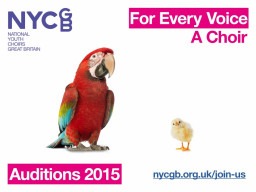 For Every Voice A Choir: NYCGB Auditions 2015