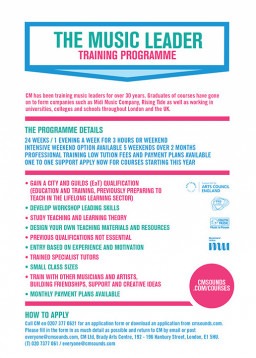 BECOME A MUSIC TEACHER IN 24 WEEKS - MUSIC LEADER TRAINING PROGRAMME - EaT QUALIFICATION CITY & GUILDS