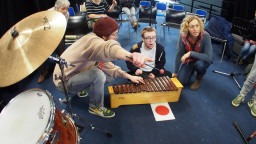 Carousel artists lead an introduction to figurenotes workshop for SEN music students