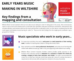 Early Years Music – mapping and consultation in Wiltshire