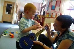 Video post: Two year olds singing and playing ukulele